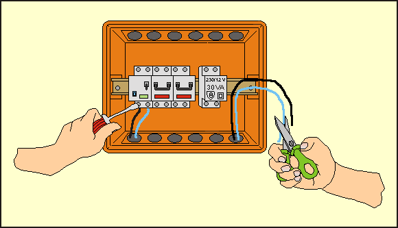interruttore quadro unipolare impianto elettrico esterno luce elettrica